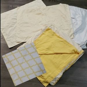 Amazon Basics Set:  Duvet Cover, 2 Pillow Shams and White Bed Skirt Full/Queen